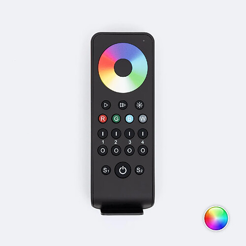 Ledkia Télécommande RF pour variateurs LED RGB/RGBW 4 zones