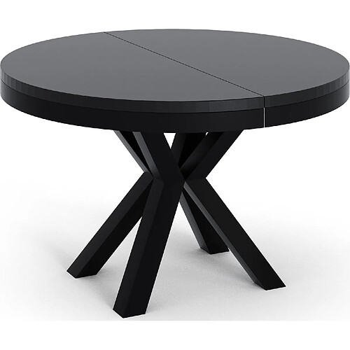 Wfl group Table à manger Clara extensible - Noir