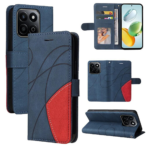 Étui portefeuille cuir Xiaomi POCO C75 - Support Bleu