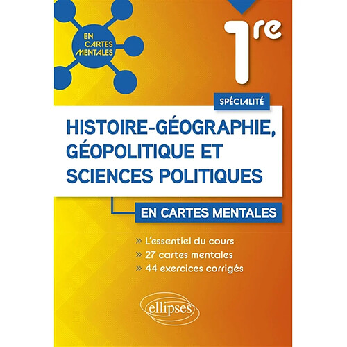 Histoire géographie, géopolitique et sciences politiques 1re spécialité en cartes mentales · Occasion