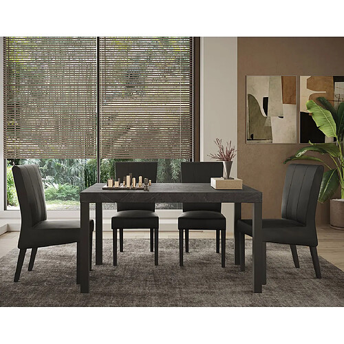 Bestmobilier table à manger Jules - Gris