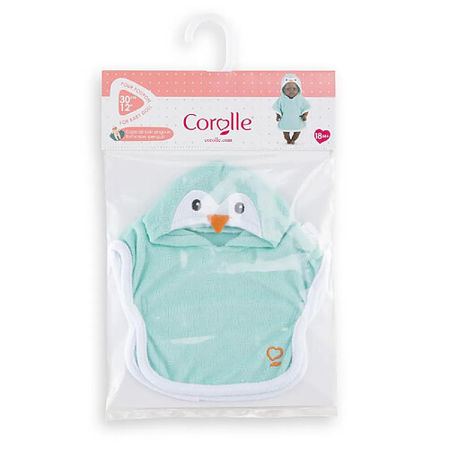 Corolle Cape de bain pingouin poupée - Blanc