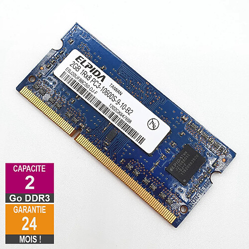 Elpida EBJ20UF8BCS0-DJ-F 2Go 1333MHz DDR3 · Reconditionné
