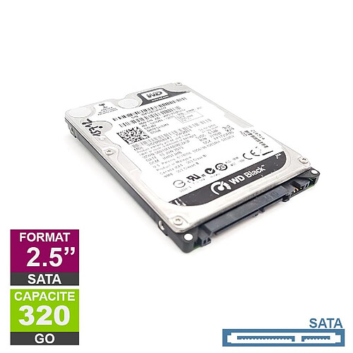 Western digital WD3200BEKT-75PVMT1 320Go 2,5" · Reconditionné