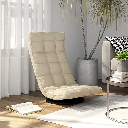 VidaXL Chaise Pivotante - Crème