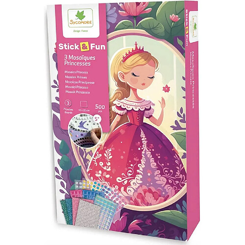 Au Sycomore Stick'N Fun - Mini Mosaïques - Princesses