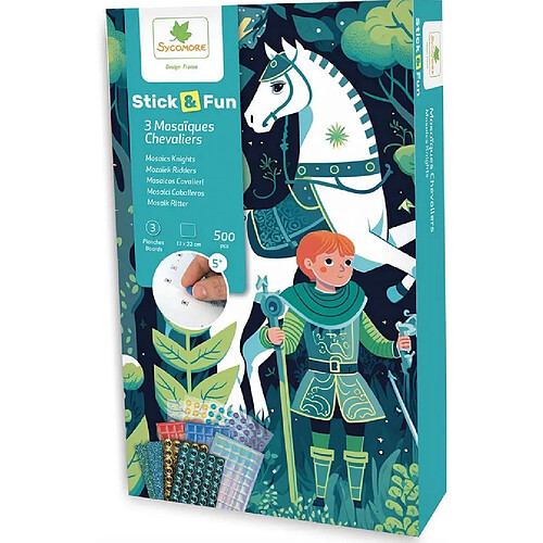 AU SYCOMORE Stick'N Fun Mini Mosaïques Chevaliers