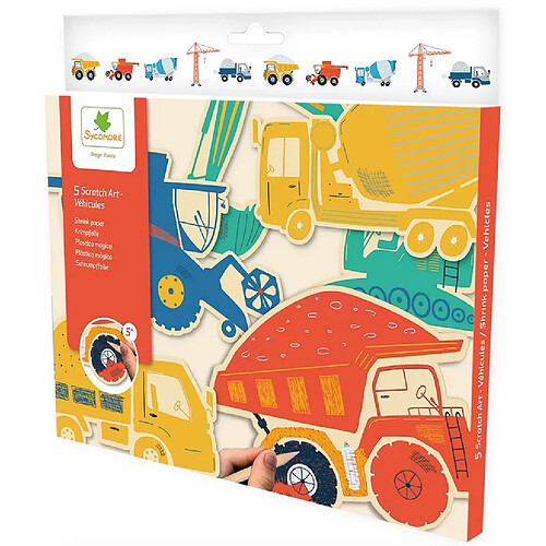 Au sycomore coffret Art Scratch véhicules