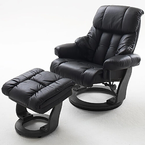Inside 75 Fauteuil relaxation cuir - Noir