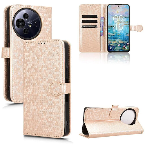 Coque TCL 50 Pro Nxtpaper 5G - Portefeuille Or