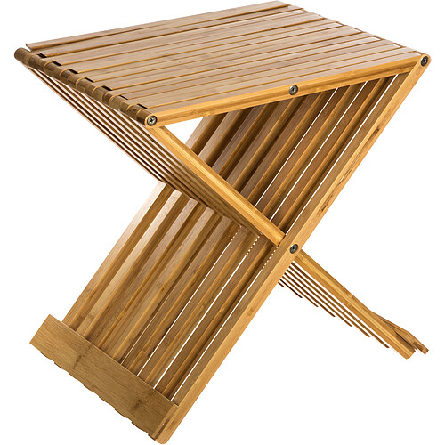 3S. x Home Tabouret Pliant en Bambou Beige ALEXA