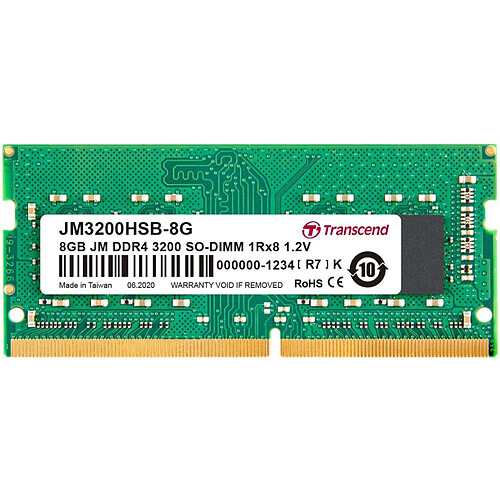 Transcend JetRam - 1x8 Go DDR4 3200 MHz - CL 22