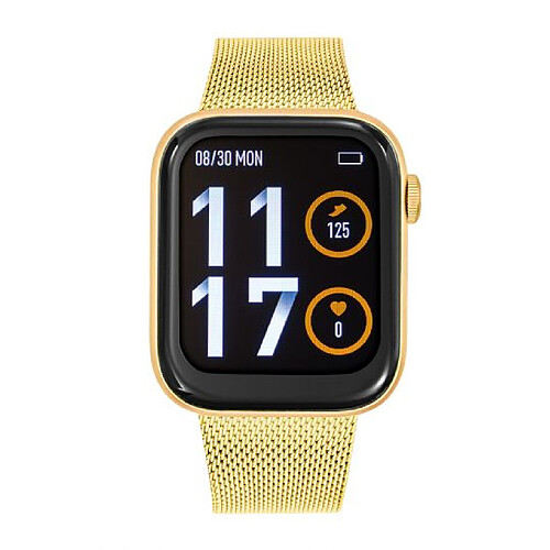 Montre connectée Mixte Tekday  - 656515 Bracelet Acier Jaune