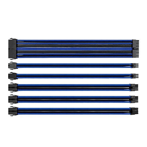 Thermaltake Câble TTMod combo pack / Noir et Bleu / 300mm