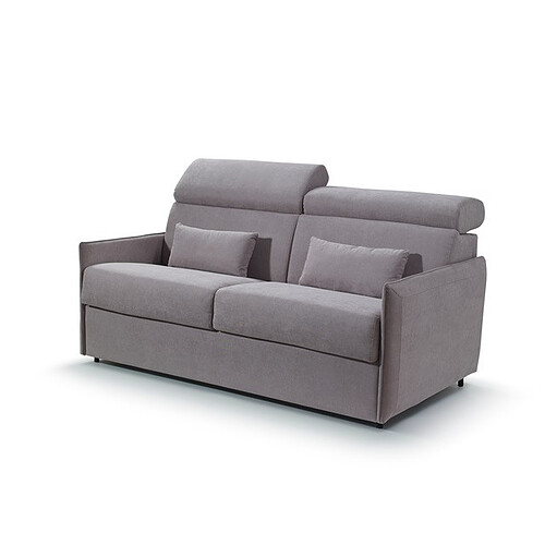 3S. x Home Canapé convertible avec têtières SYLVANO - Taupe