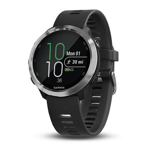 Garmin Montre Connectée Mixte Forerunner 010-01863-30 - Bracelet Silicone Noir