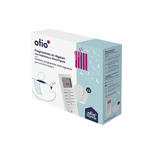 Otio Pack chauffage connecté avec télécommande thermostat + 3x modules de chauffage