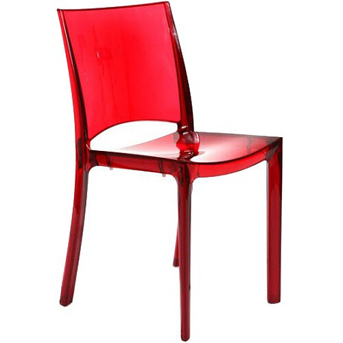 3S. x Home Chaise Design Rouge Transparent NILO