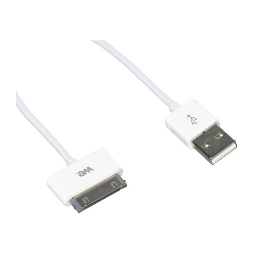 WE Câble USB Apple pour iphone 4 et 4S - 1 metre - Blanc