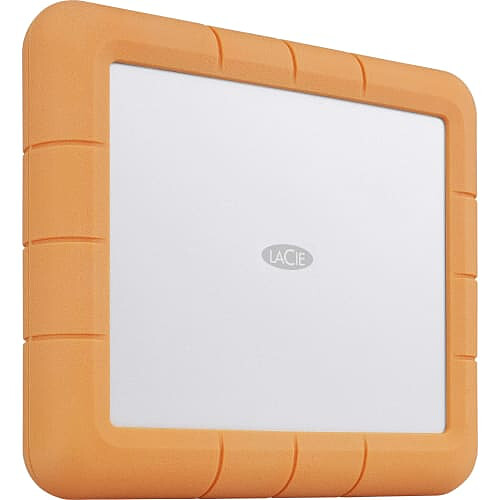 LaCie Rugged RAID Shuttle Disque Dur HDD Externe 8To 3.5" SATA 250Mo/s USB 3.1 Argent Orange