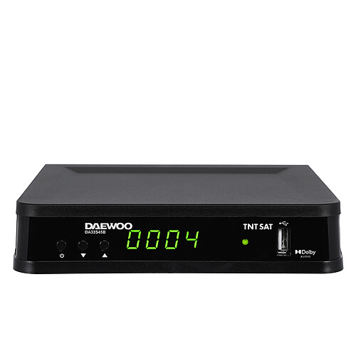 D2 Diffusion DAEWOO Décodeur satellite DVB S/S2 - TNT SAT - avec carte d'abonnement incluse - Dolby Digital Plus - AC3 - TUNER - EPG - avec télécommande