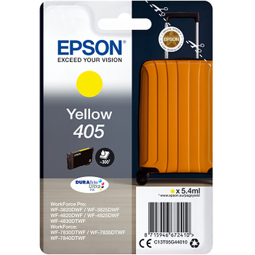 Epson Singlepack Yellow 408XL Ultra Ink Singlepack Yellow 408XL DURABrite Ultra Ink