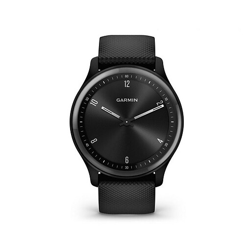 Montres connectées mixtes Garmin VIVOMOVE SPORT 010-02566-00 - Bracelet Silicone Noir