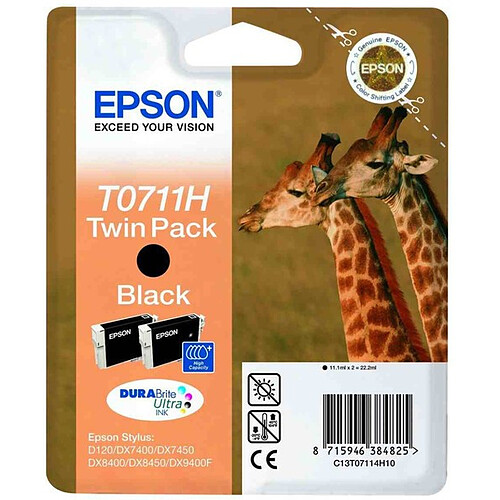 EPSON - (Blister) DOUBLE PACK NOIRE T0711H