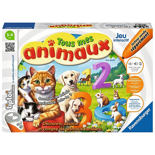 Ravensburger Jeux Tiptoi - Tous mes animaux - 00838