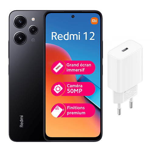 Xiaomi Redmi 12 4G 128G + chargeur MI 20W