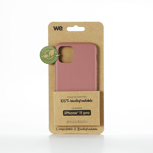 WE Coque de protection 100% biodégradable et compostable pour APPLE IPHONE 11 PRO couleur Fushia Respectueux de l'environnement