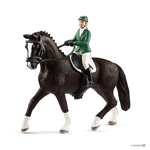 Schleich Cavalière de saut d'obstacles avec cheval - 42358