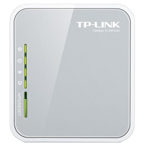 TP-LINK TL-MR3020 routeur sans fil Monobande (2,4 GHz) Fast Ethernet 3G 4G Gris, Blanc