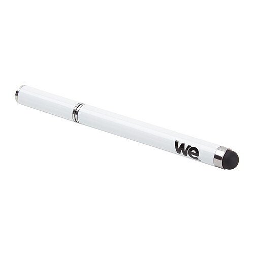 WE 2 en 1 Stylet Tablette Stylus Pointe Fine Écran Tactile pour Smartphones Comprimés iphone ipads Samsung Galaxy Huawei - Stylo avec Capuchon - Blanc