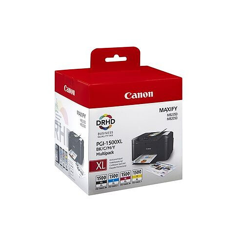 Canon 9182B004 - Multipack cartouche Noire / Cyan / Magenta / Jaune PGI-1500XL