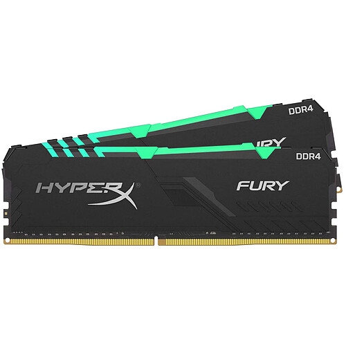 HyperX Fury RGB - 2x8Go - DDR4  3600Mhz CAS 17 - Noir