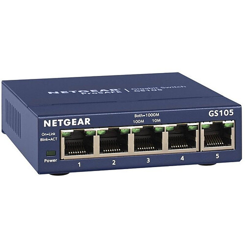 Netgear Switch 5 ports - GS105GE- Bleu