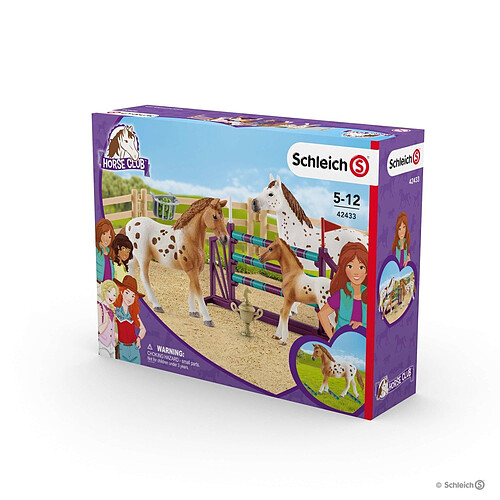 Schleich 42433 Set figurine et accessoires - L?entraînement au concours d'Horse Club Lisa