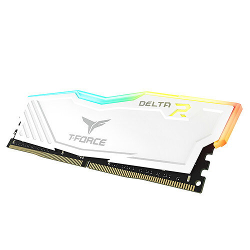 T-Force Delta RGB - 2 x 8 Go - DDR4 3200 MHz - Blanc