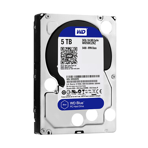 Disque Dur Interne WD Blue 8 To – 3,5", SATA 6 Gb/s, 5400 RPM, Cache 256 Mo – Pour PC Bureau, Stockage De Masse