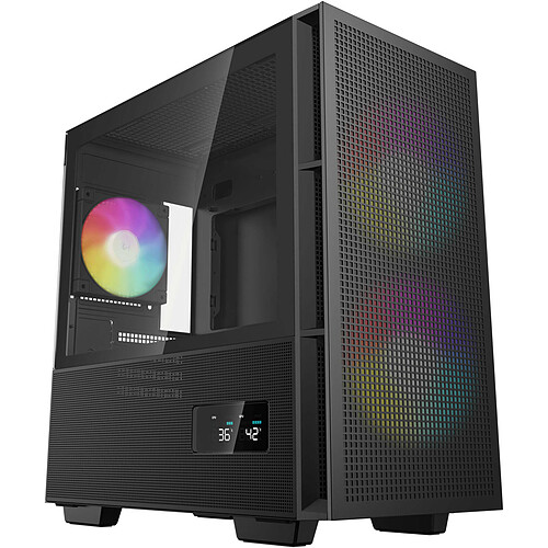 DeepCool CH360 DIGITAL - M-ATX - Avec écran - Noir - Avec fenêtre