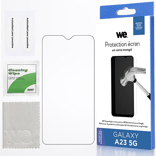 WE Verre trempé SAMSUNG GALAXY A23 5G: Protection écran - anti-rayures - anti-bulles d'air - ultra-résistant - dureté 9H Glass