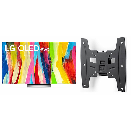 TV LG OLED 42" 107cm - OLED42C2 - 2022 + Solid 19-42" inclinable