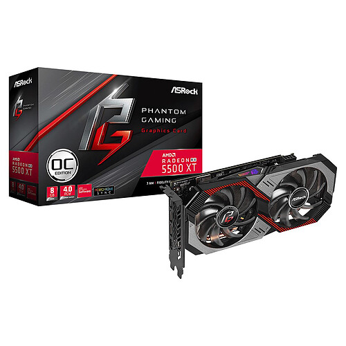 ASRock Radeon RX 5500 XT - Phantom Gaming D - 8 Go OC