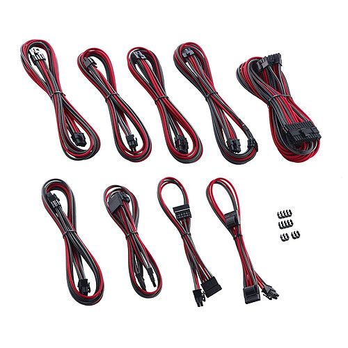 Cablemod PRO ModMesh C-Series AXi, HXi & RM Cable Kit - Carbone / Rouge