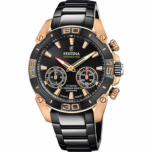 Montre connecté Homme Festina Montres CHRONOBIKE CONNECTED - F20548-1 Bracelet Acier Noir