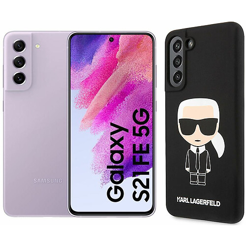 Samsung Galaxy S21 FE - 5G - 128GO - Lavande + Coque Karl Lagerfeld offerte