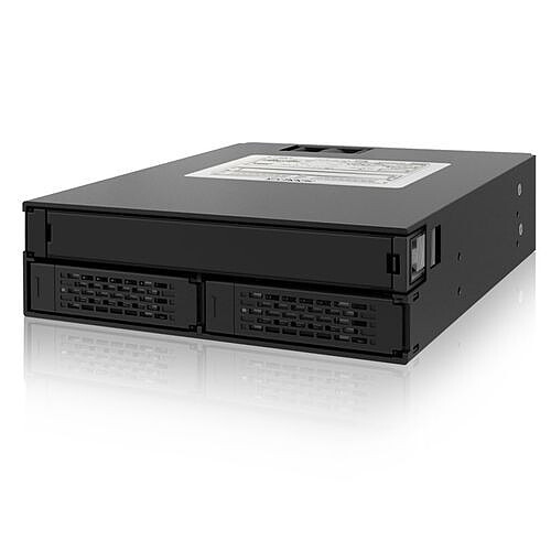 Backplane 5,25'' ICY DOCK ToughArmor MB994IPO-3SB pour 2 disques SSD/HDD 2,5'' SATA/SAS et un lecteur optique slim