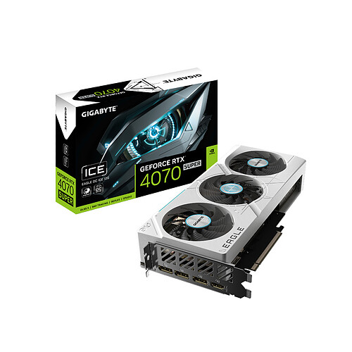 Gigabyte GeForce RTX 4070 SUPER EAGLE OC ICE 12G - Blanc