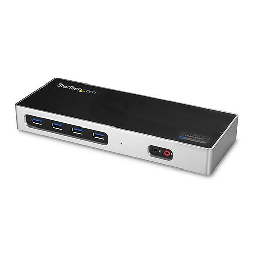 StarTech.com Station d'accueil PC double affichage 4K - Double HDMI, double DP, ou HDMI et DP 60 Hz - USB-C/USB 3.0